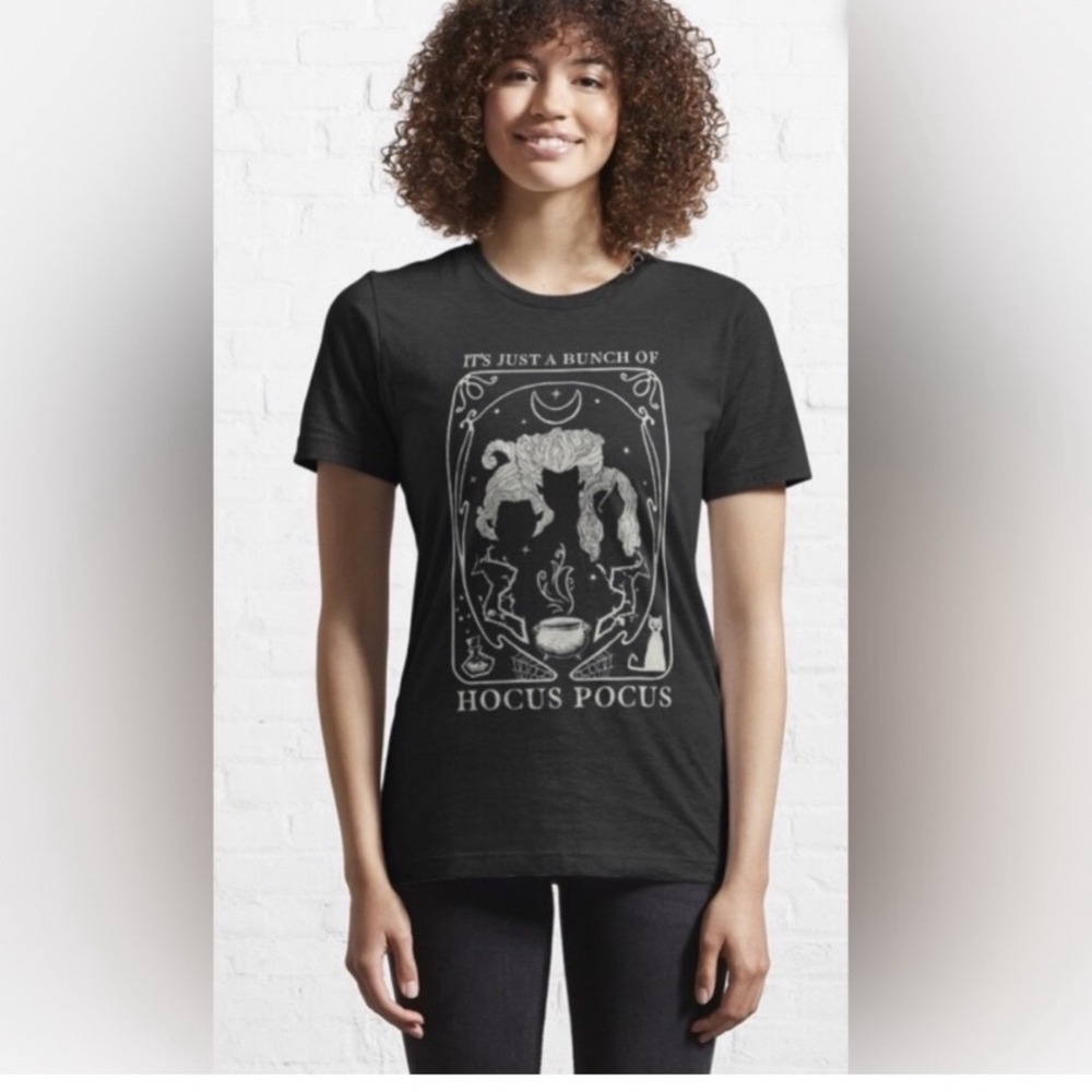 Disney Hocus Pocus Sanderson Sisters Tarot Graphic T-Shirt‎ Gray Womens Medium